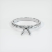 10K White Gold Solitaire Ring Setting Image