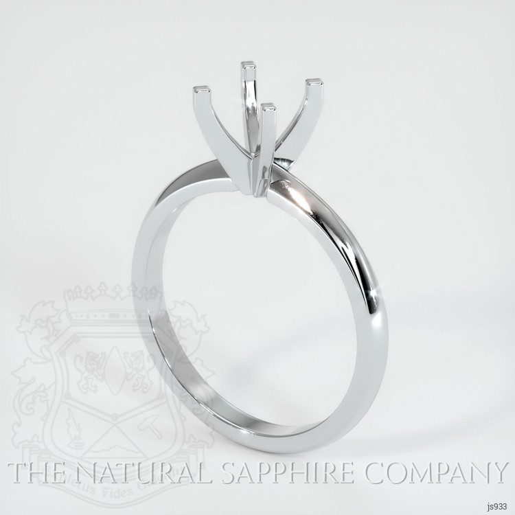 14K White Gold Solitaire Ring Setting