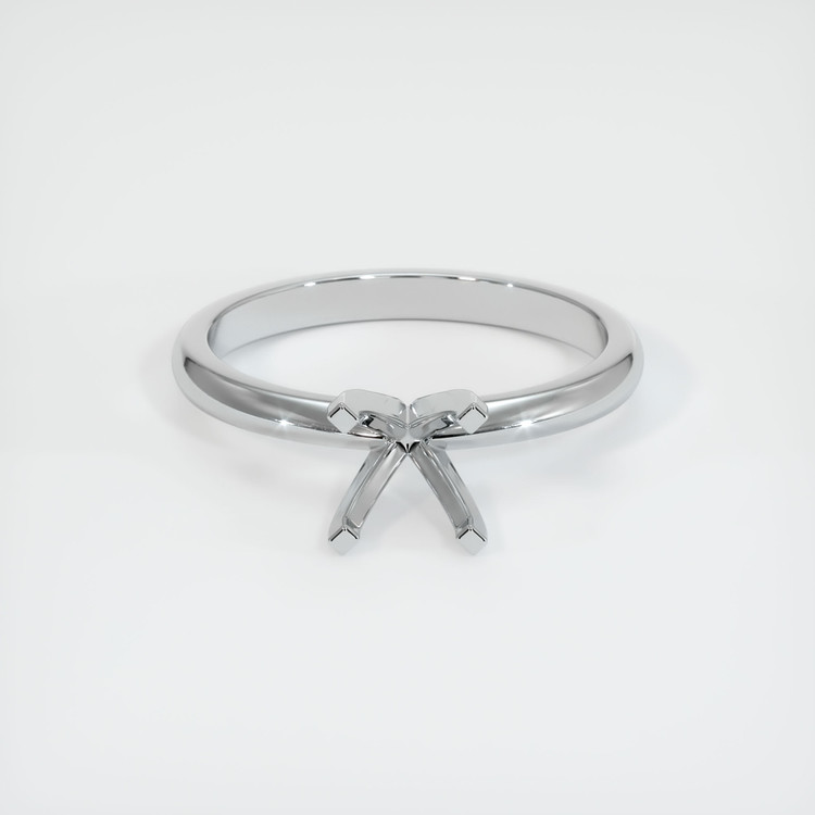 14K White Gold Solitaire Ring Setting