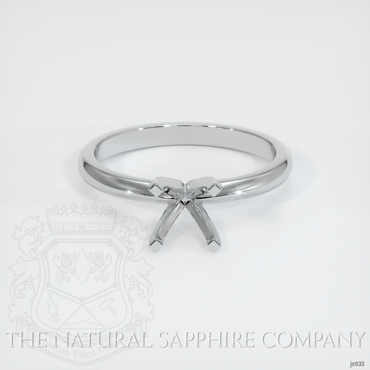 14K White Gold Solitaire Ring Setting