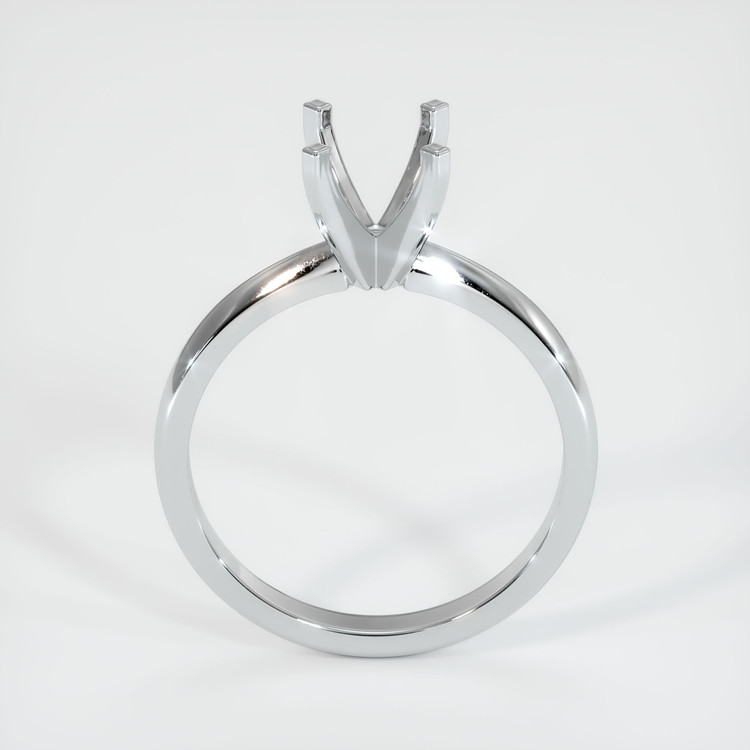 14K White Gold Solitaire Ring Setting