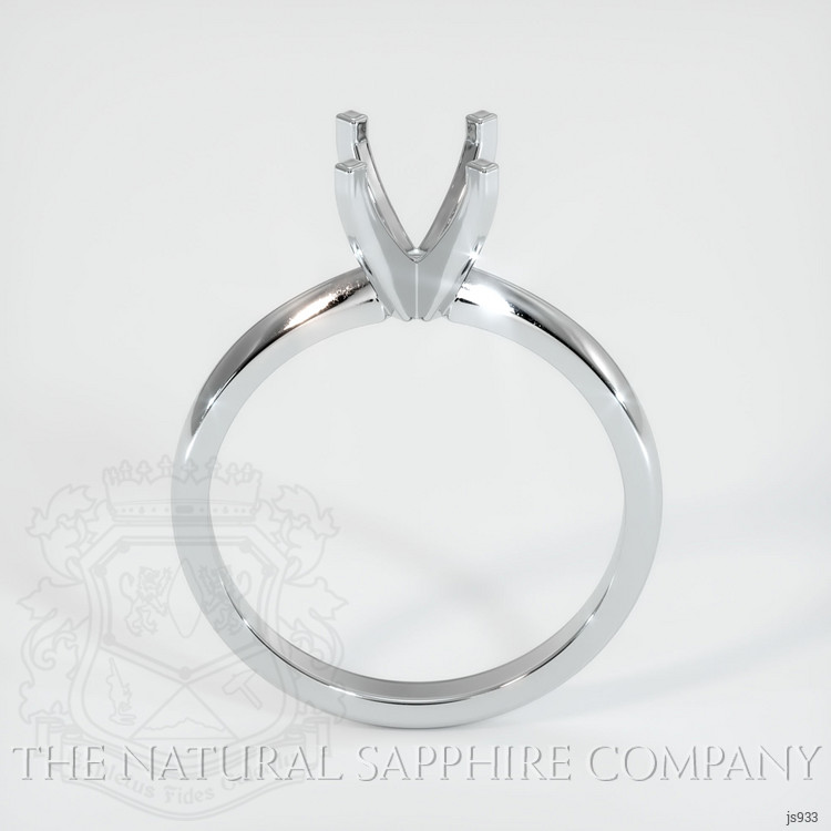 14K White Gold Solitaire Ring Setting