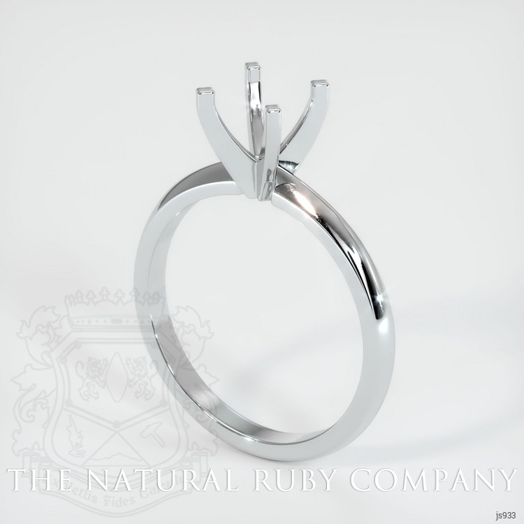 18K White Gold Solitaire Ring Setting