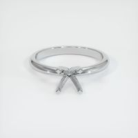 18K White Gold Solitaire Ring Setting Image
