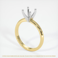 14K White & Yellow Solitaire Ring Setting Video