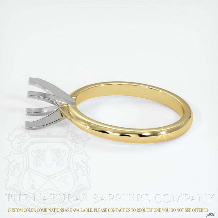 14K White & Yellow Solitaire Ring Setting