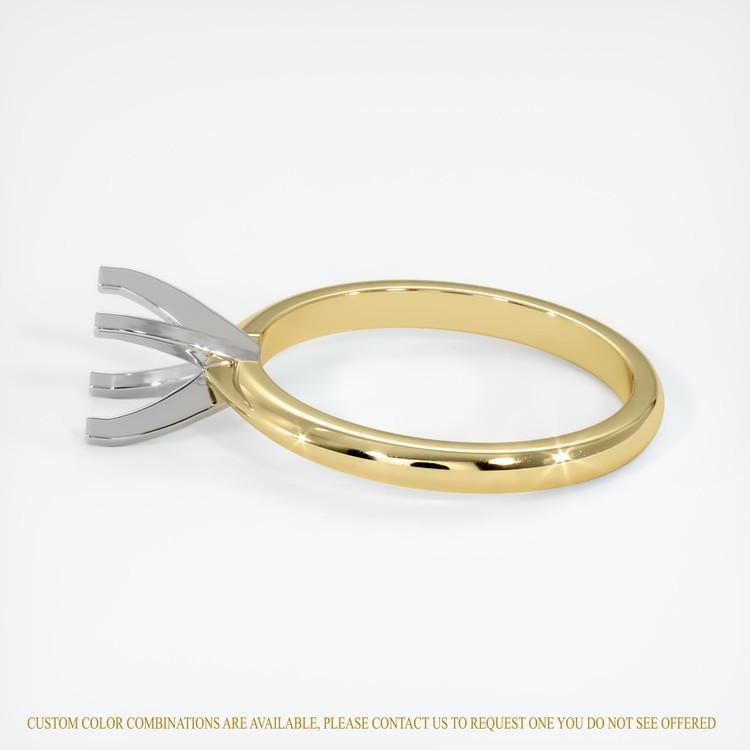 14K White & Yellow Solitaire Ring Setting