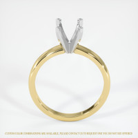 14K White & Yellow Solitaire Ring Setting Image