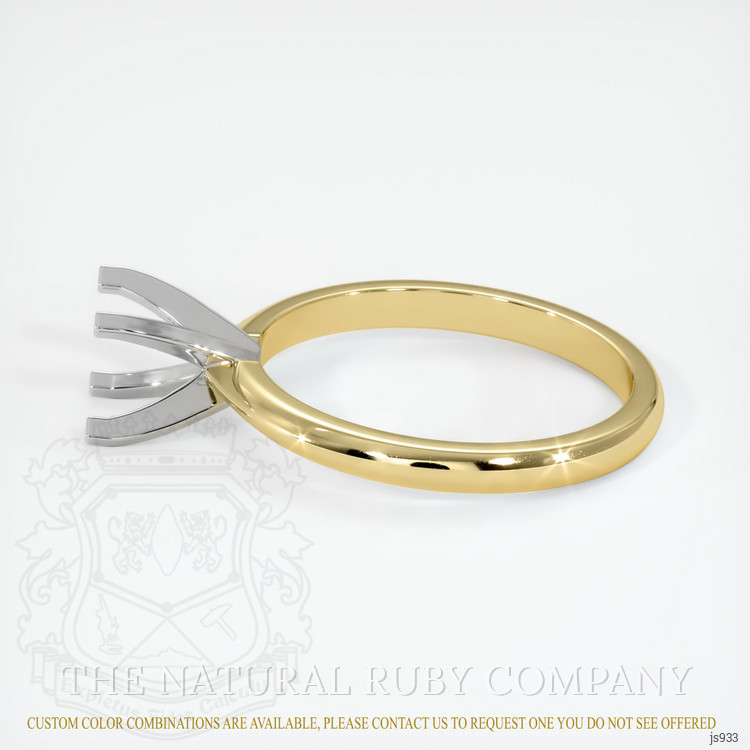 18K White & Yellow Solitaire Ring Setting
