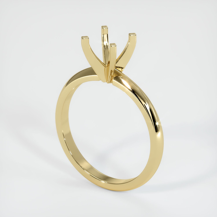 14K Yellow Gold Solitaire Ring Setting