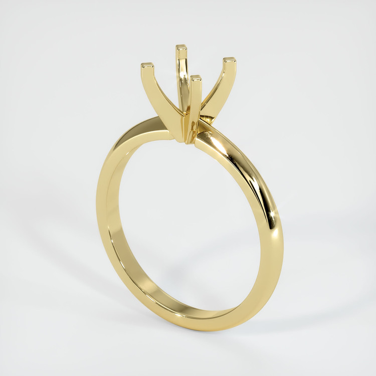 18K Yellow Gold Solitaire Ring Setting
