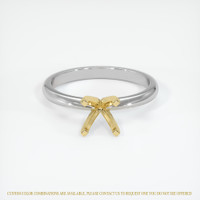 14K Yellow & White Solitaire Ring Setting Image