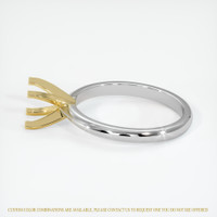 14K Yellow & White Solitaire Ring Setting Image
