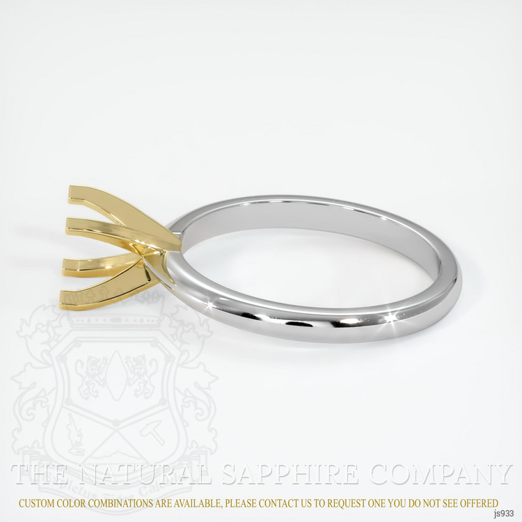 14K Yellow & White Solitaire Ring Setting