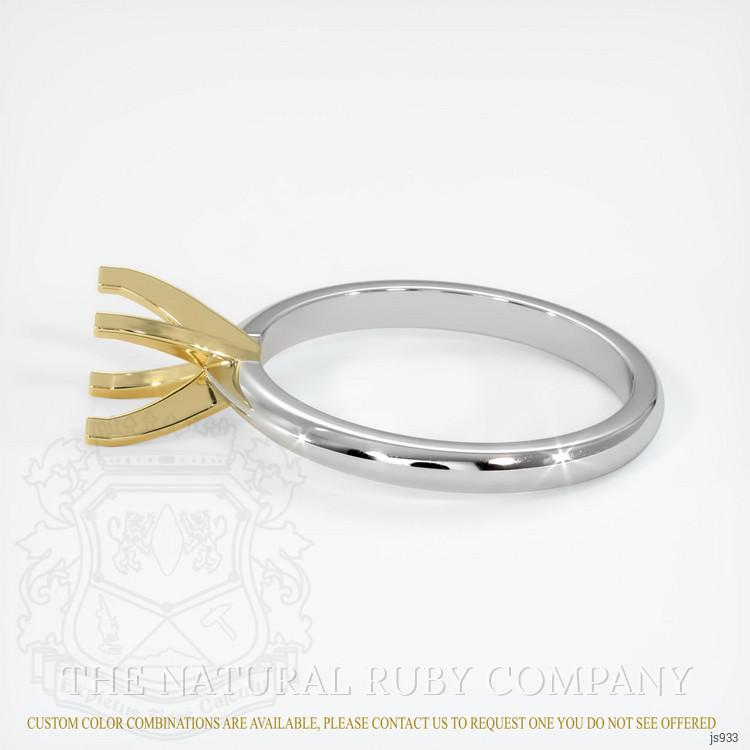 14K Yellow & White Solitaire Ring Setting