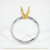 14K Yellow & White Solitaire Ring Setting Image