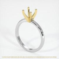 18K Yellow & White Solitaire Ring Setting Video
