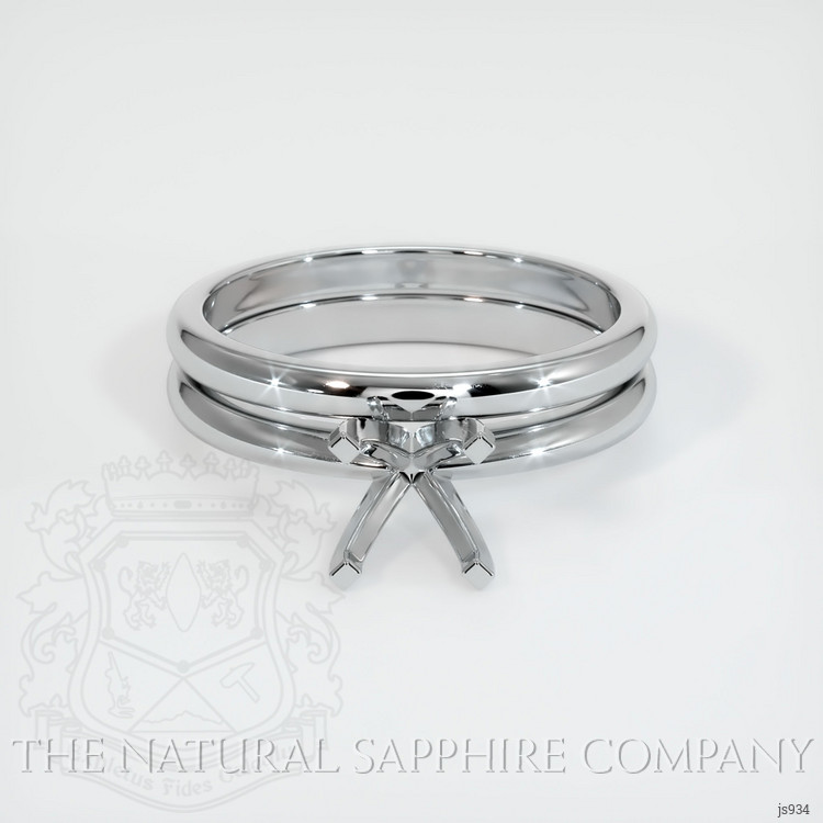 Platinum 950 Wedding Set Ring Setting