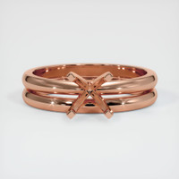 14K Rose Gold Wedding Set Ring Setting Image
