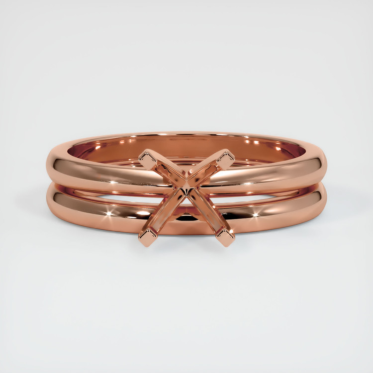14K Rose Gold Wedding Set Ring Setting