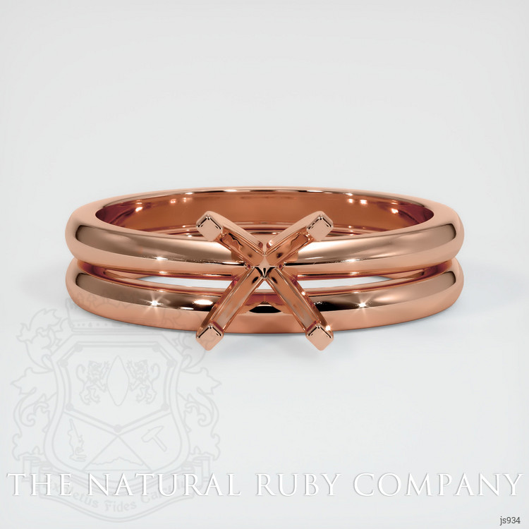 14K Rose Gold Wedding Set Ring Setting