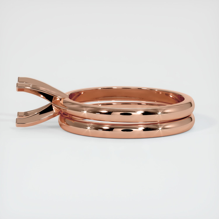 14K Rose Gold Wedding Set Ring Setting