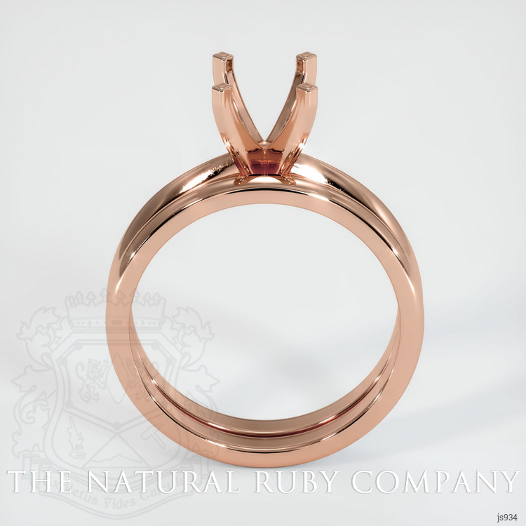 14K Rose Gold Wedding Set Ring Setting