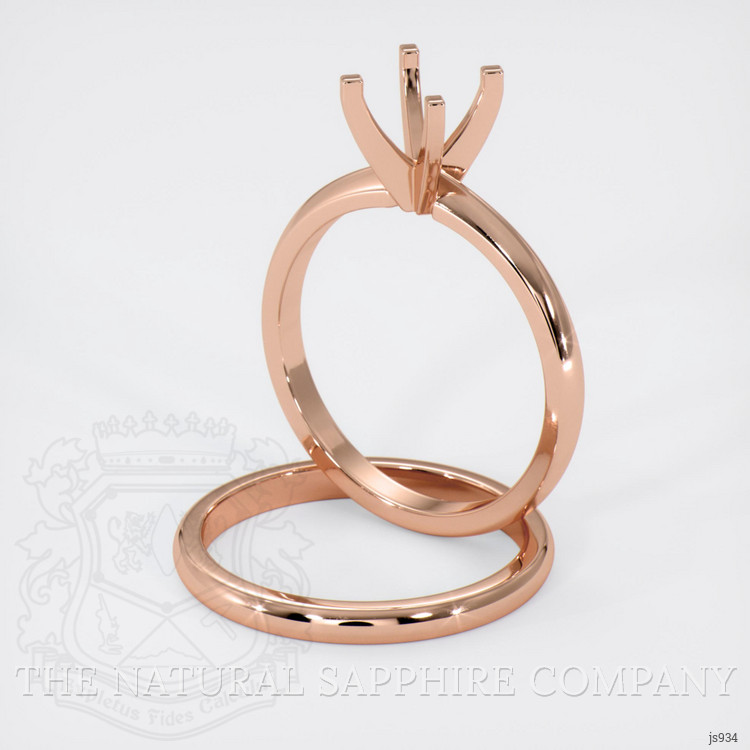 14K Rose Gold Wedding Set Ring Setting