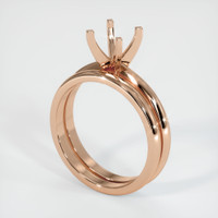 18K Rose Gold Wedding Set Ring Setting Video