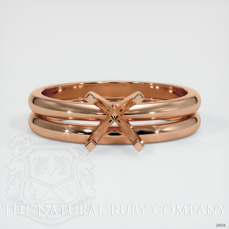 18K Rose Gold Wedding Set Ring Setting