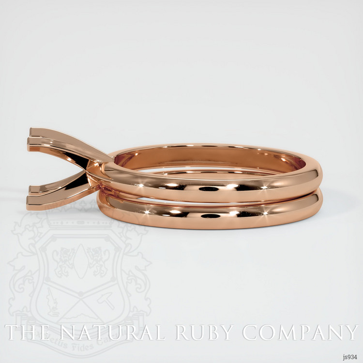 18K Rose Gold Wedding Set Ring Setting