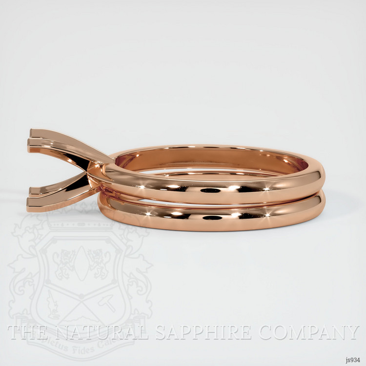 18K Rose Gold Wedding Set Ring Setting