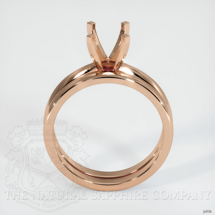 18K Rose Gold Wedding Set Ring Setting