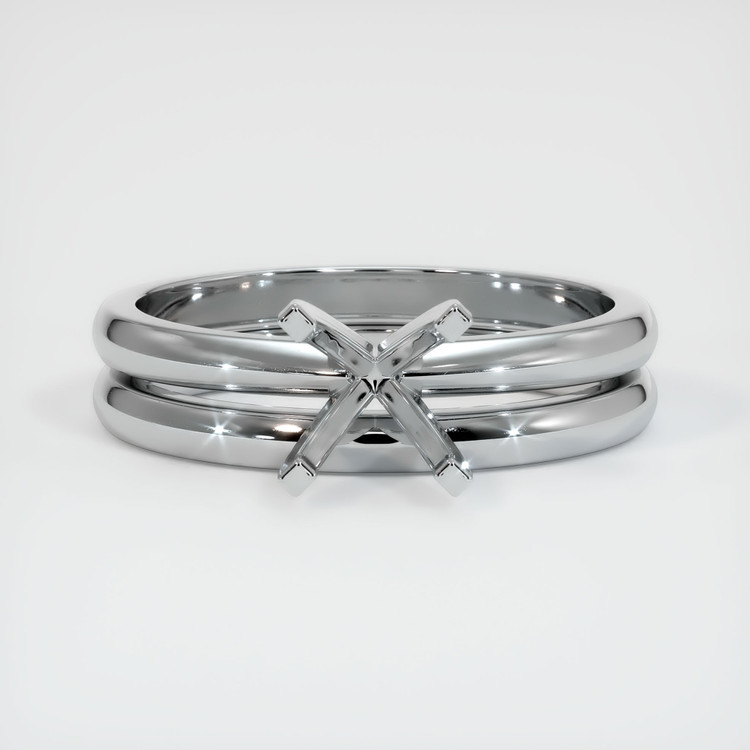 14K White Gold Wedding Set Ring Setting