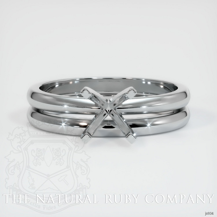 14K White Gold Wedding Set Ring Setting