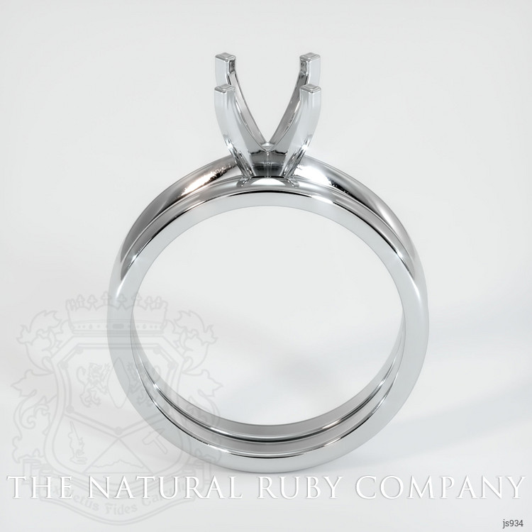 14K White Gold Wedding Set Ring Setting