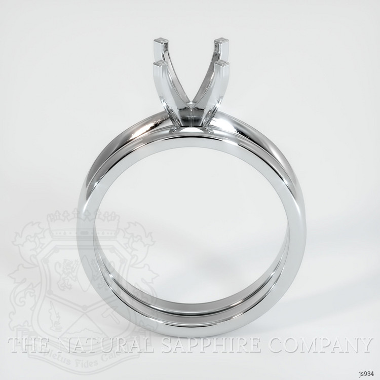 14K White Gold Wedding Set Ring Setting