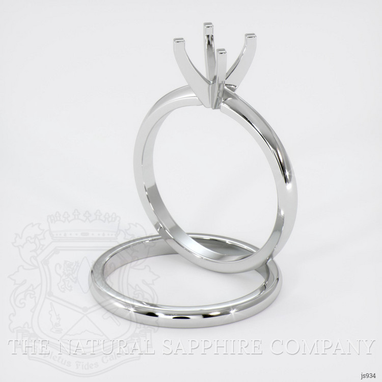 14K White Gold Wedding Set Ring Setting