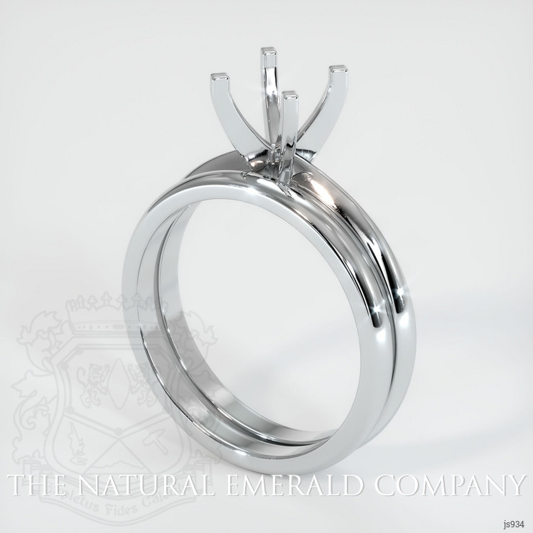 18K White Gold Wedding Set Ring Setting