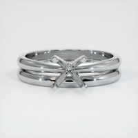 18K White Gold Wedding Set Ring Setting Image