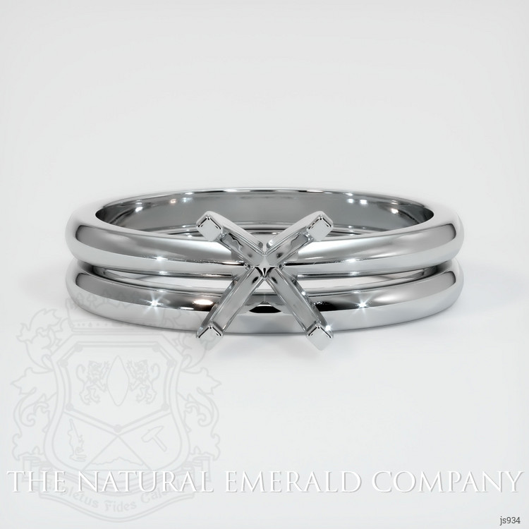 18K White Gold Wedding Set Ring Setting