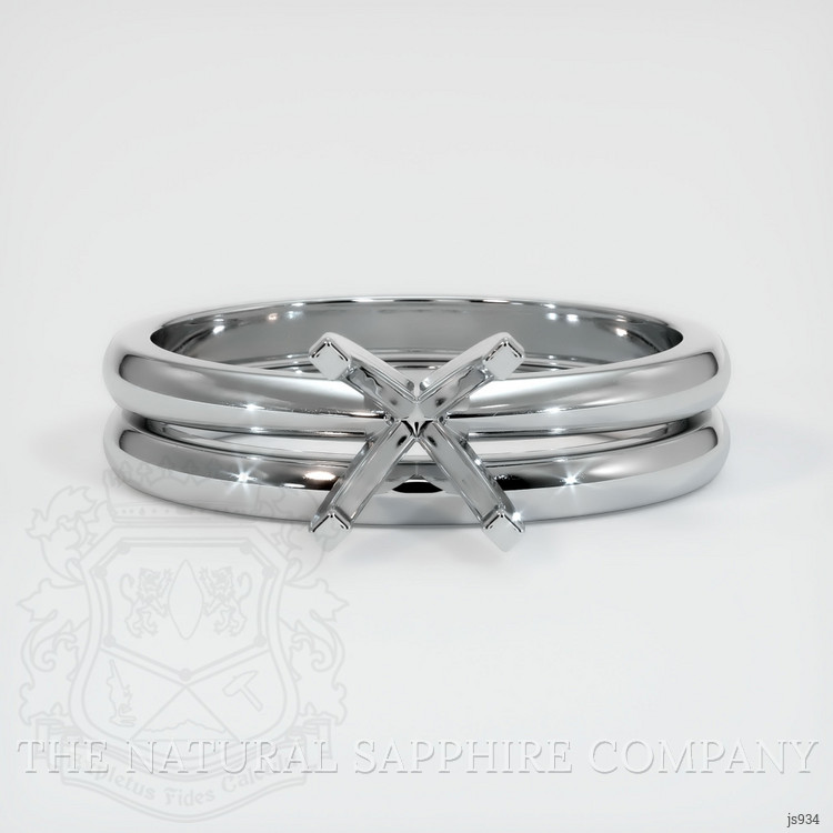18K White Gold Wedding Set Ring Setting