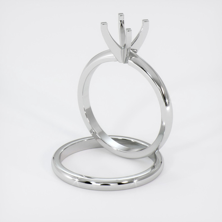 18K White Gold Wedding Set Ring Setting