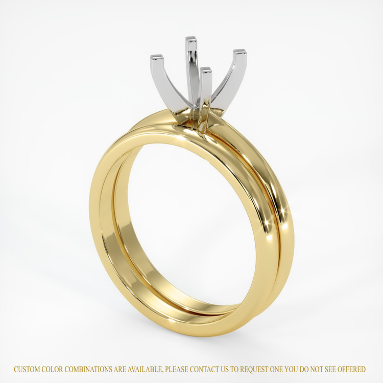 14K White & Yellow Wedding Set Ring Setting