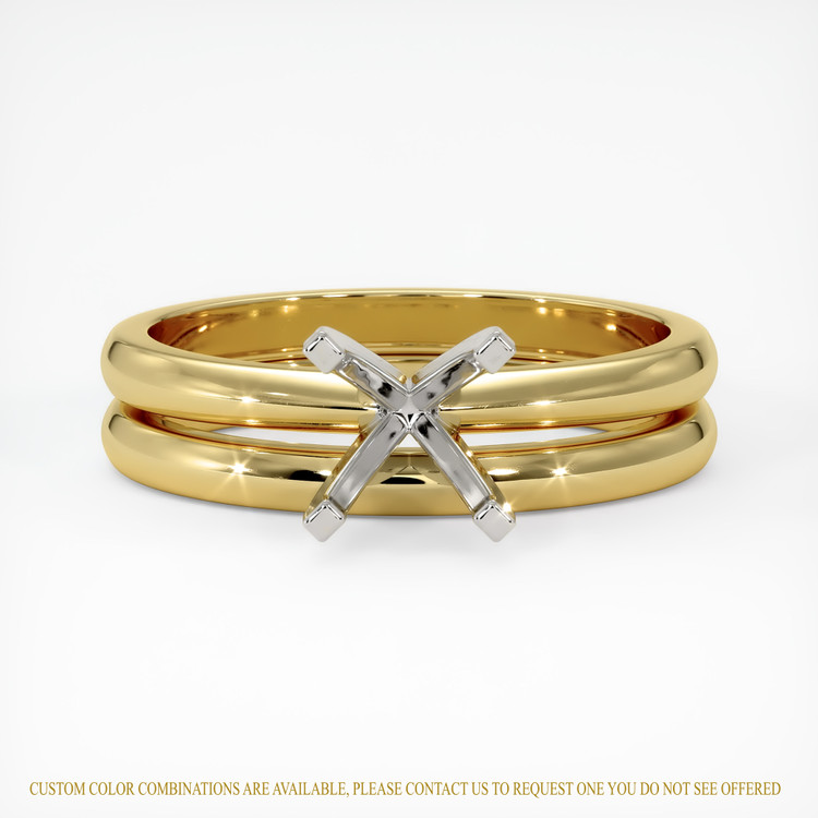 14K White & Yellow Wedding Set Ring Setting