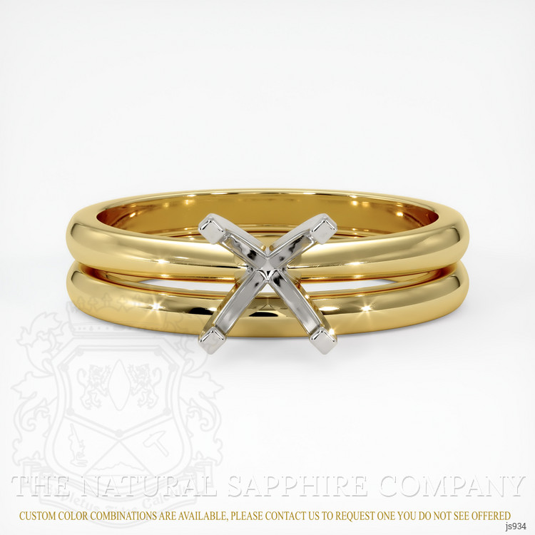 14K White & Yellow Wedding Set Ring Setting