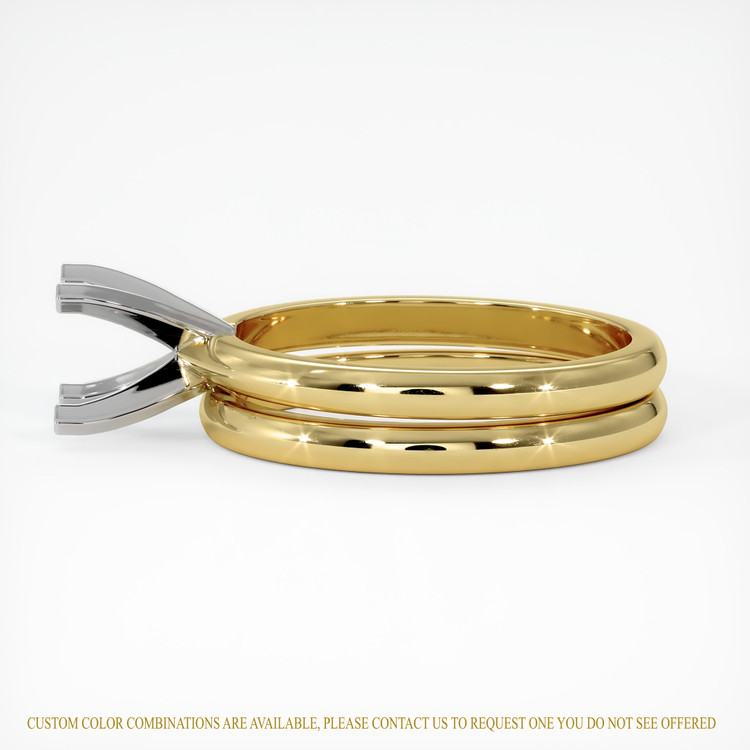 14K White & Yellow Wedding Set Ring Setting