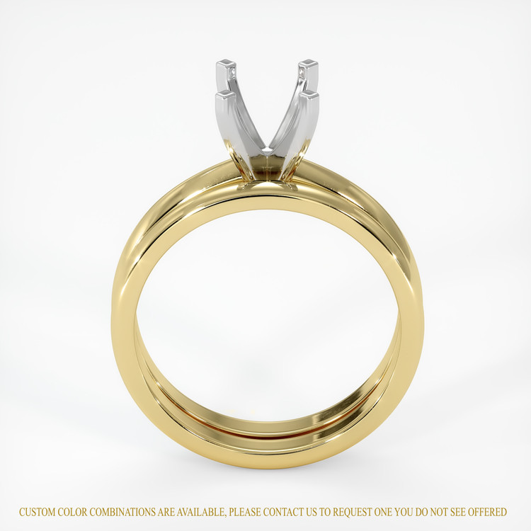 14K White & Yellow Wedding Set Ring Setting