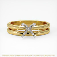 18K White & Yellow Wedding Set Ring Setting Image
