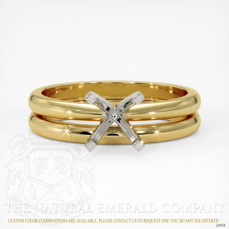 18K White & Yellow Wedding Set Ring Setting